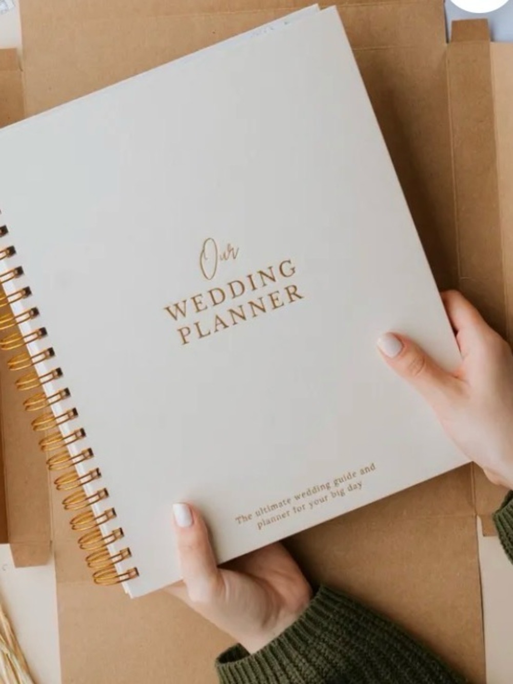 Nook Theory Our Wedding Planner - Cream Spiral-Bound Planner